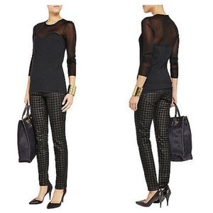 CURRENT/ELLIOTT Black Houndstooth Skinny Jeans NWT